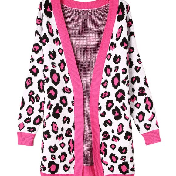 Leopard Print Heavy Cardigan - Picture 2 of 11